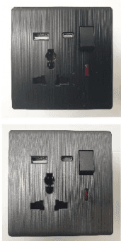 1 Gang 3 Pin Socket + USB + C